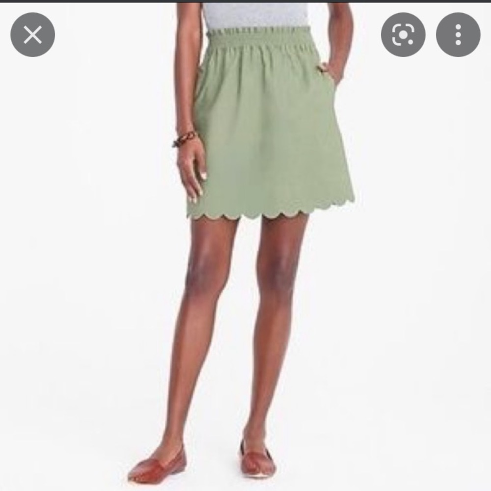 J Crew scalloped sidewalk skirt